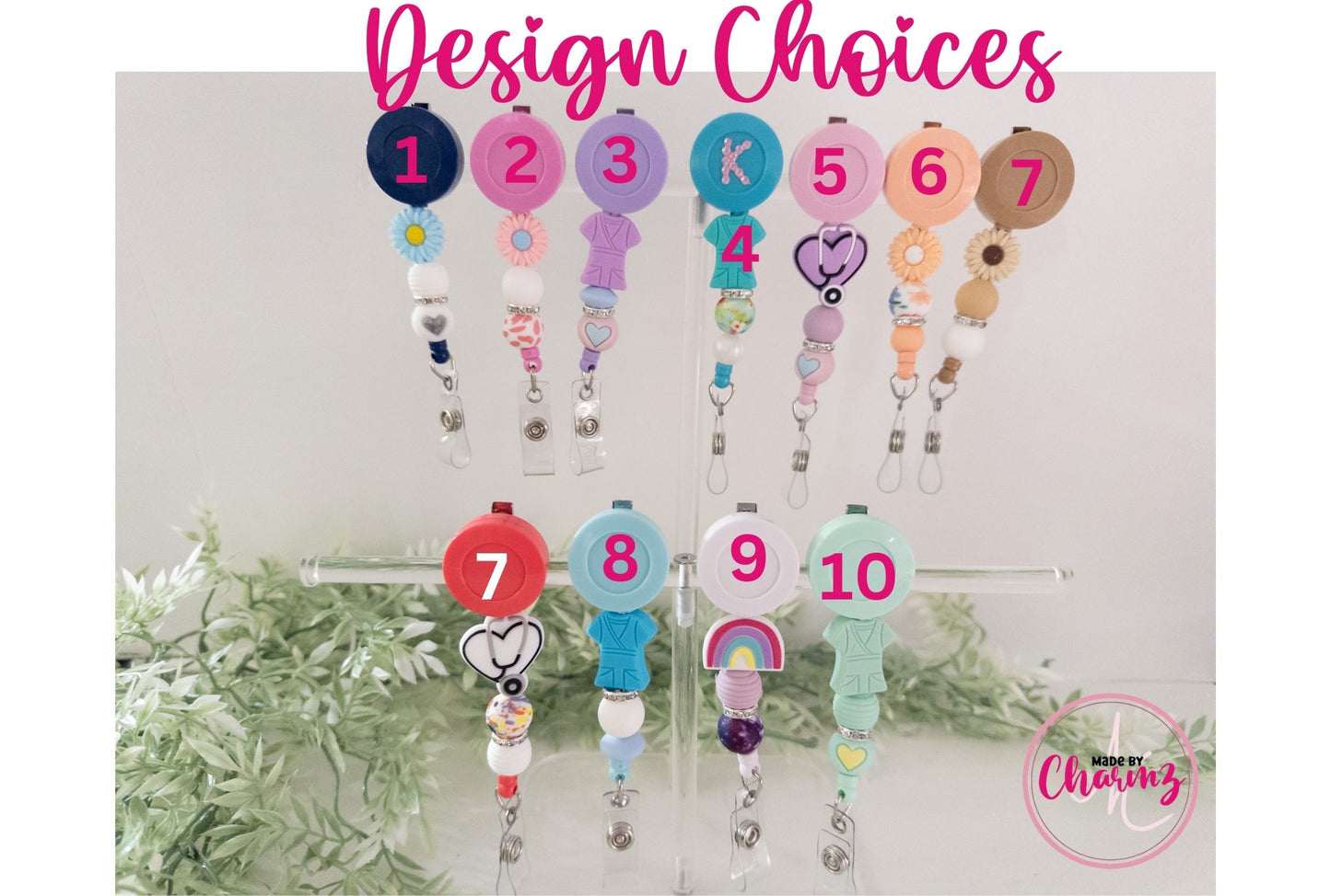 Bling Beaded Badge Reel