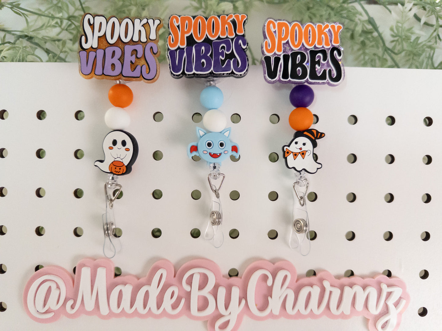 Spooky Vibes Badge Reel| Halloween Badge Reel
