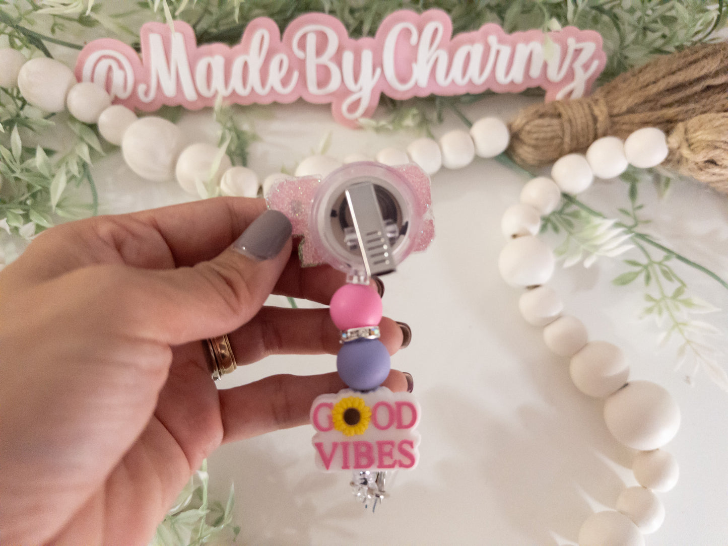 Therapist Title Badge Reels| Beaded Badge Reels