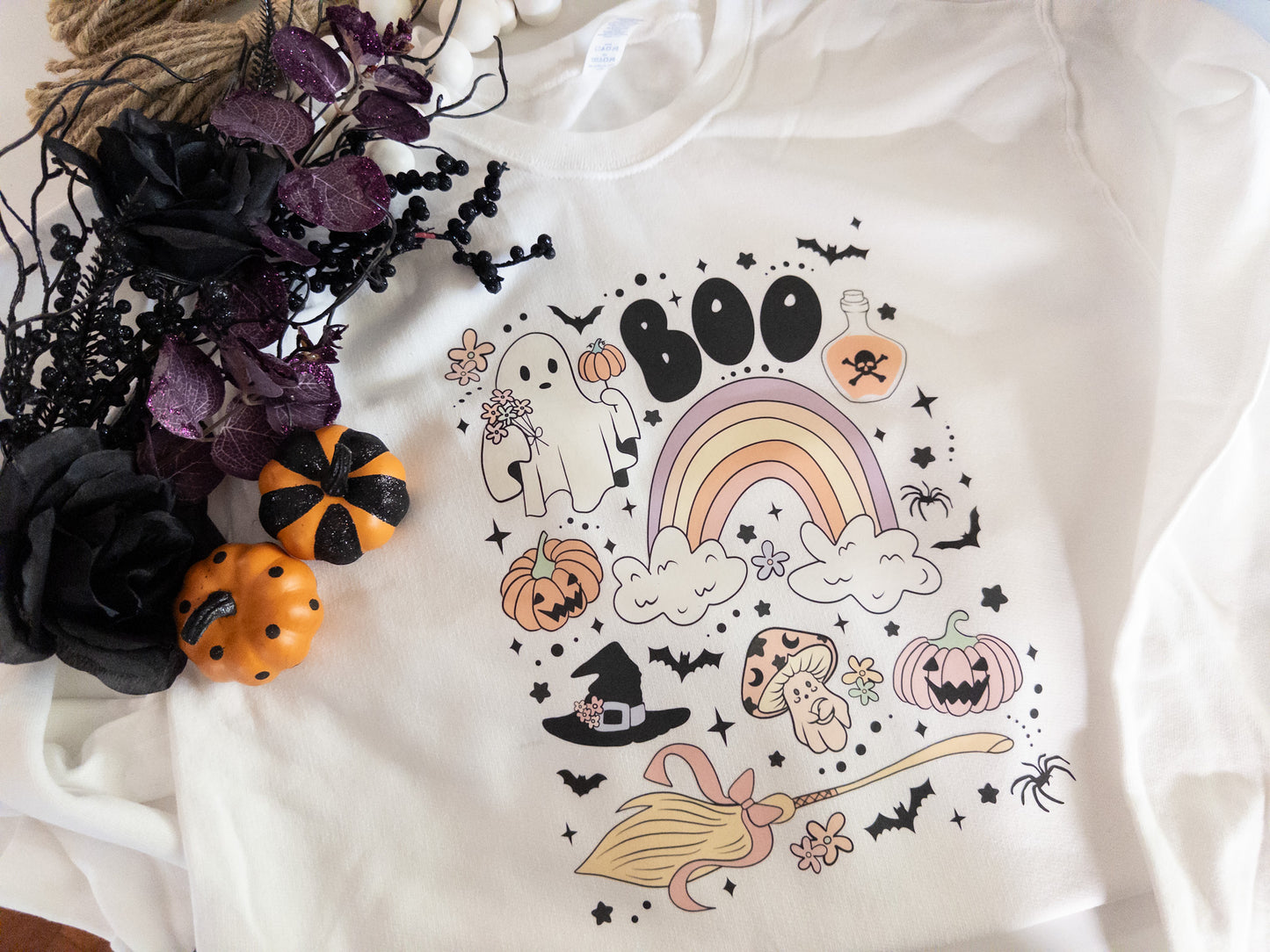 Rainbow Boo Crewneck Sweater| Spooky Sweater, Spooky Crewneck,