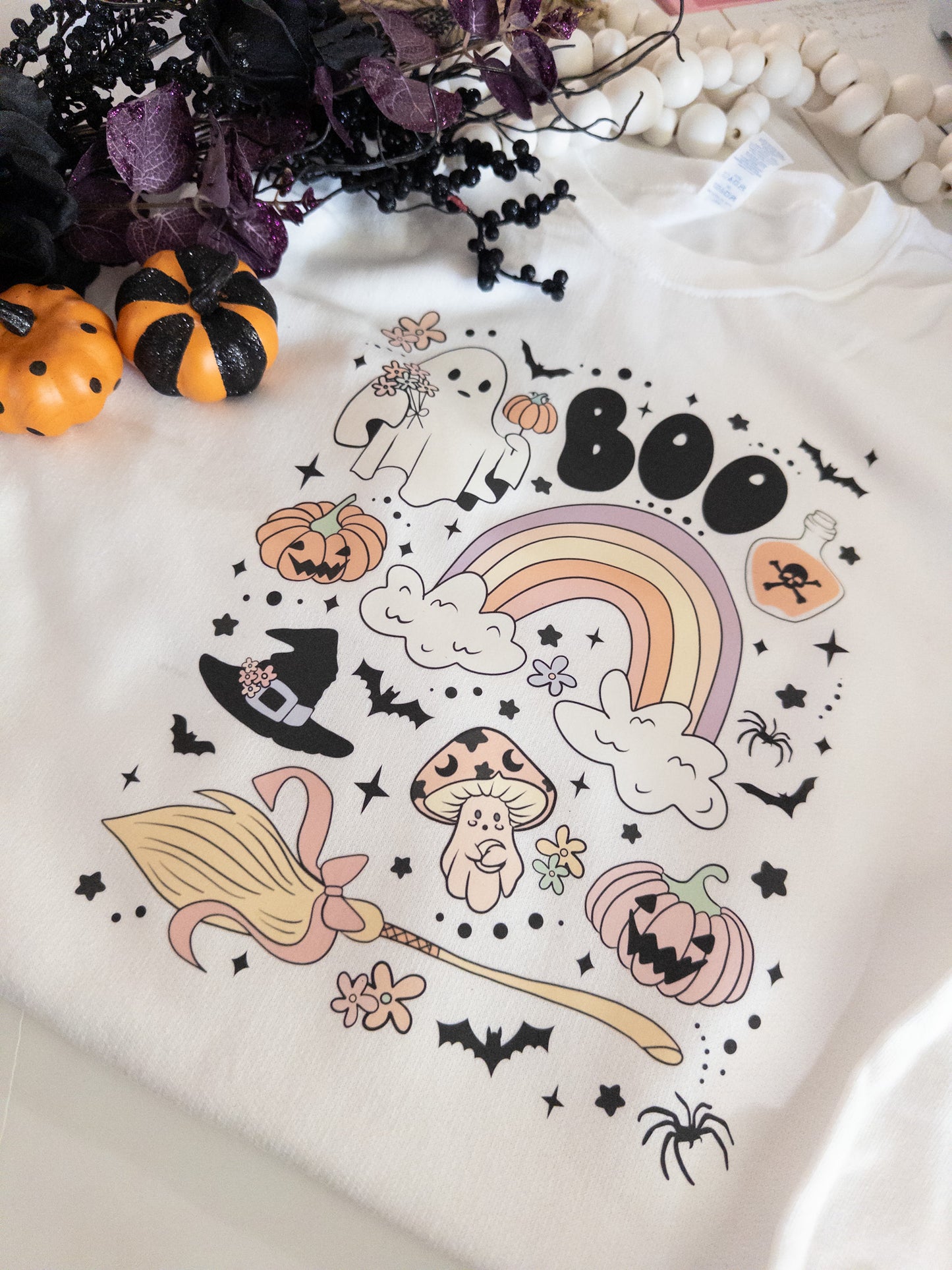 Rainbow Boo Crewneck Sweater| Spooky Sweater, Spooky Crewneck,