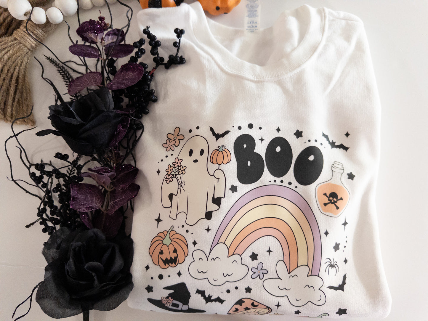 Rainbow Boo Crewneck Sweater| Spooky Sweater, Spooky Crewneck,