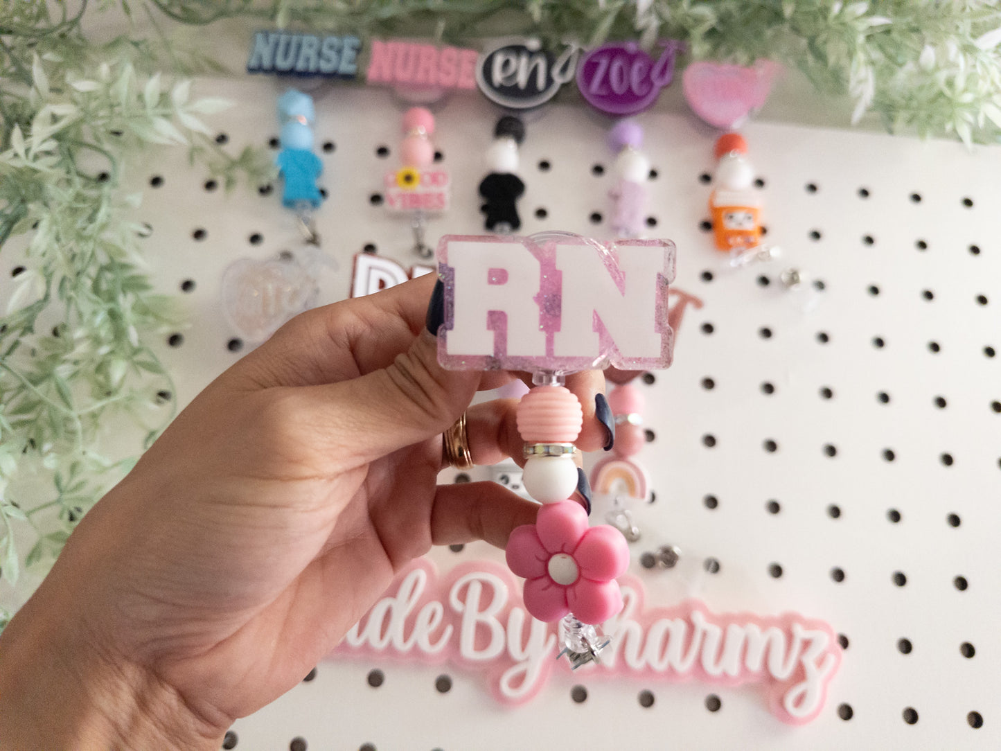 Nurse Beaded Badge Reels| Acrylic Resin Badge Reels