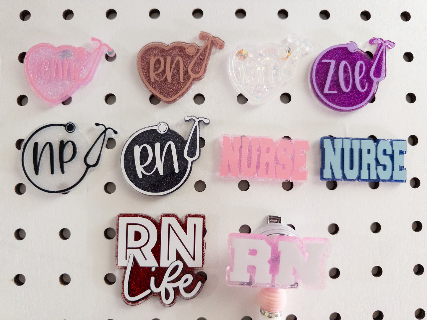 Nurse Beaded Badge Reels| Acrylic Resin Badge Reels