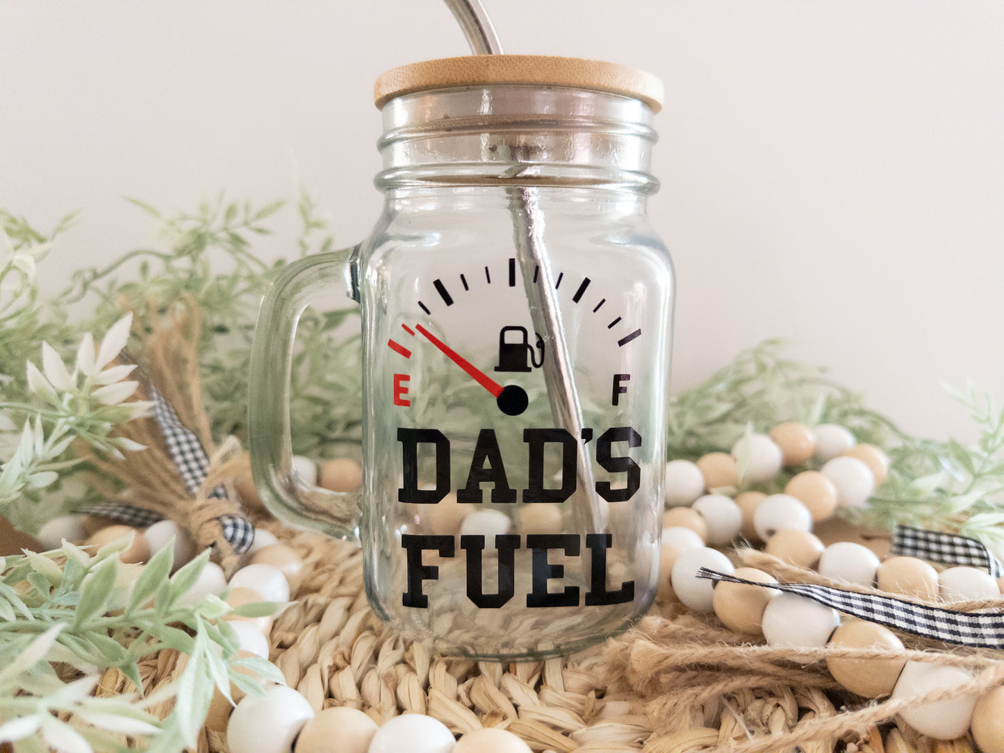 Dad's Fuel Glass Can| Mason Jar