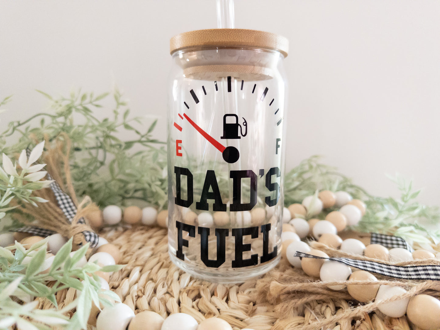 Dad's Fuel Glass Can| Mason Jar