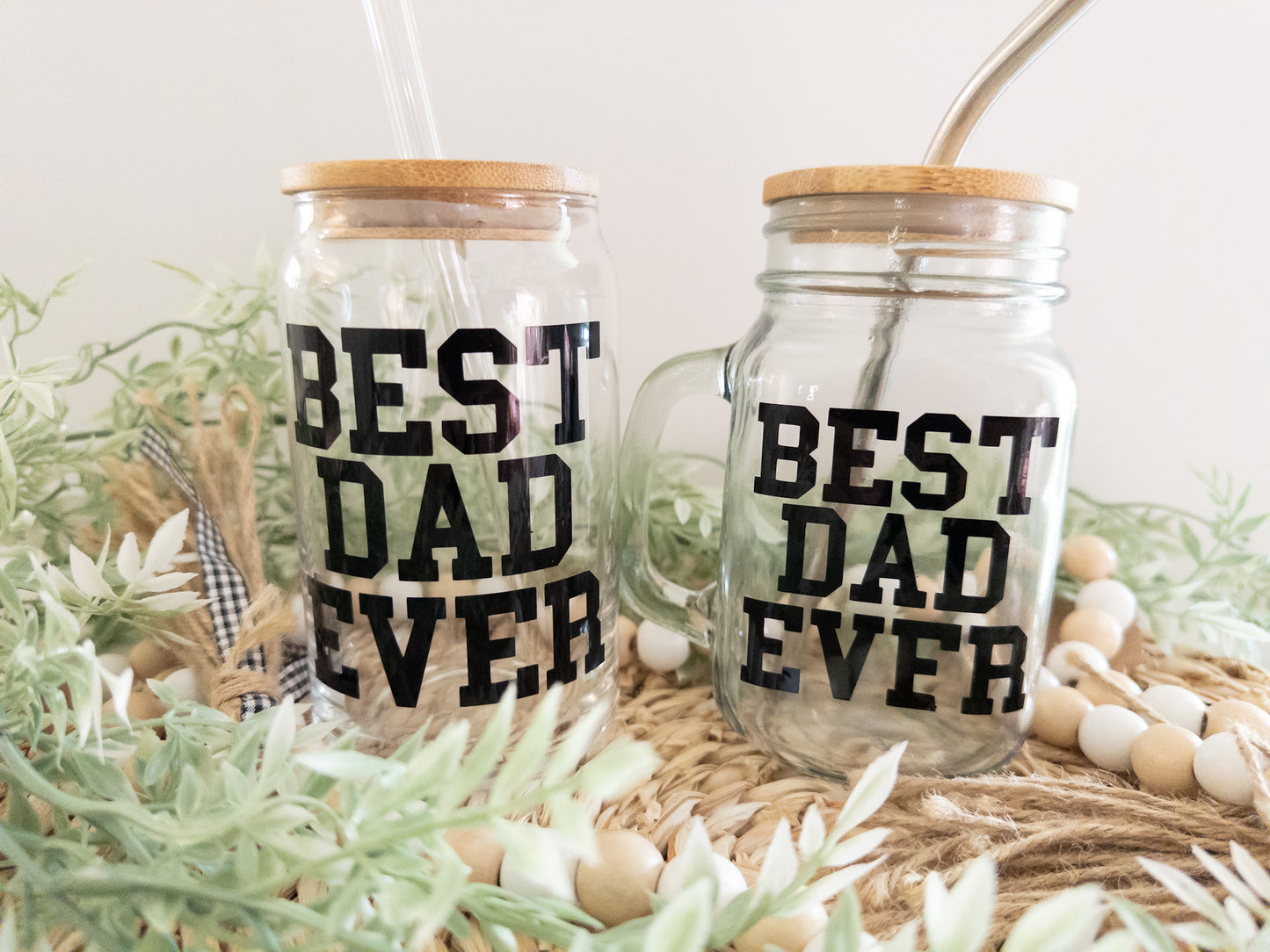 Best Dad Ever Glass Can| Mason Jar