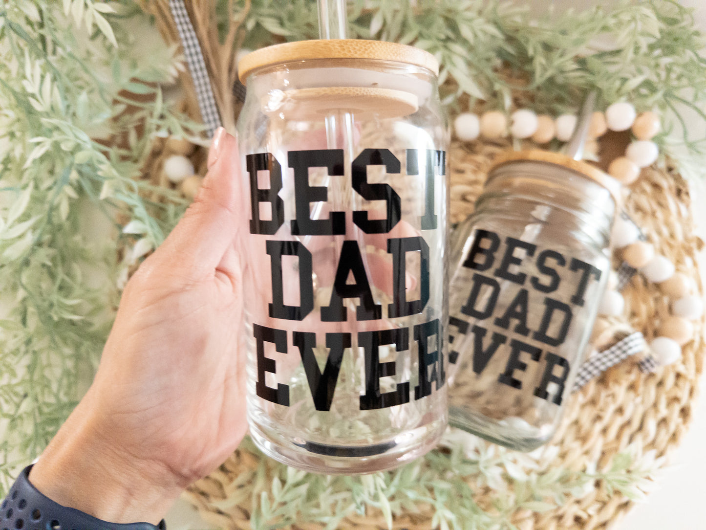 Best Dad Ever Glass Can| Mason Jar