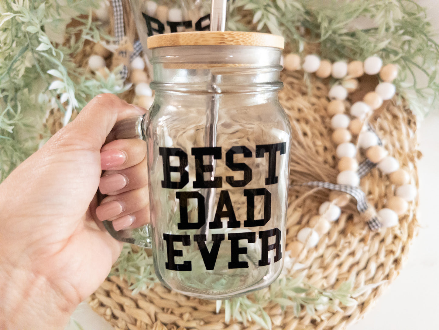 Best Dad Ever Glass Can| Mason Jar