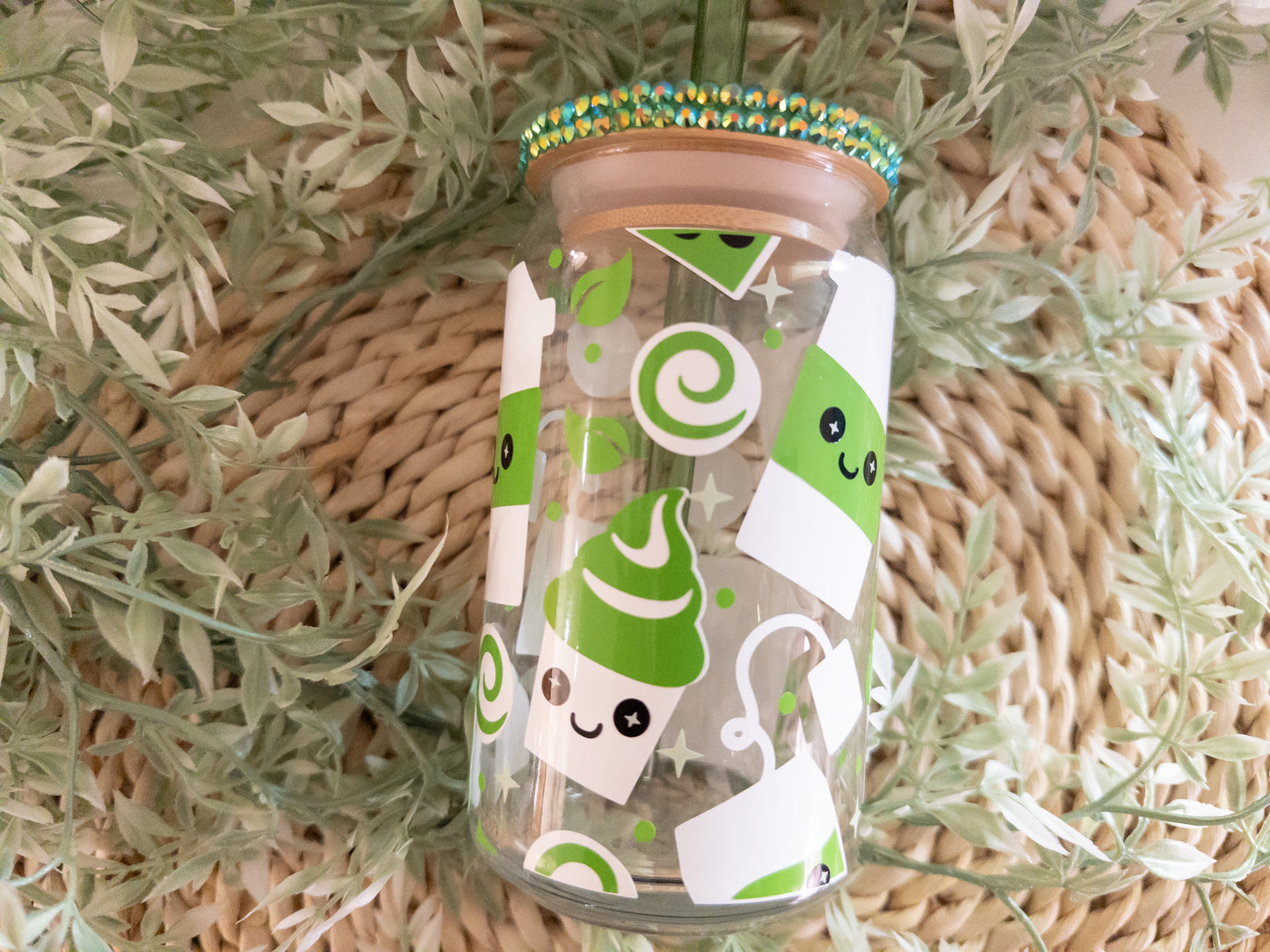 Matcha Green Tea Glass Can