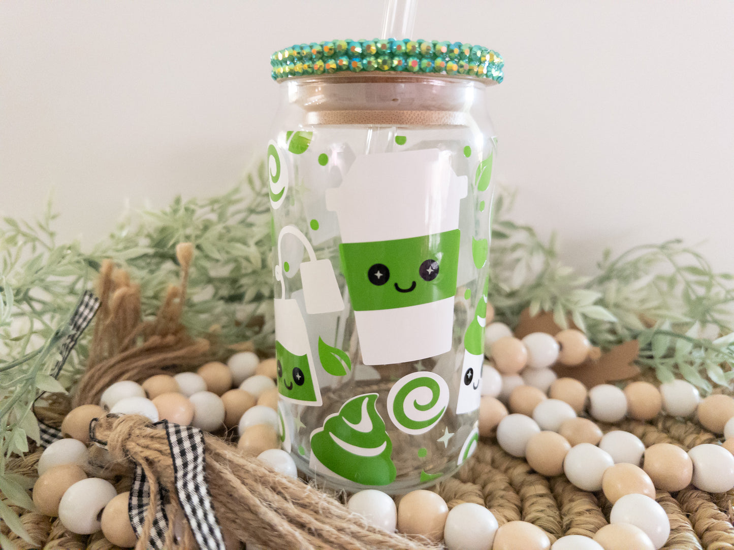 Matcha Green Tea Glass Can