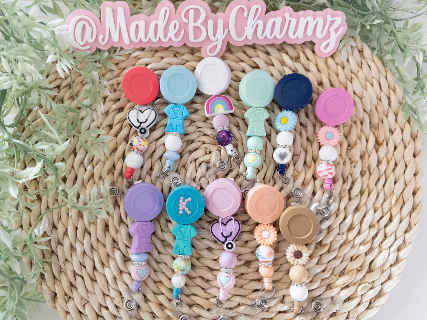Bling Beaded Badge Reel