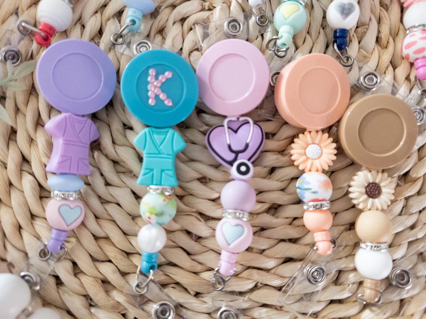 Bling Beaded Badge Reel