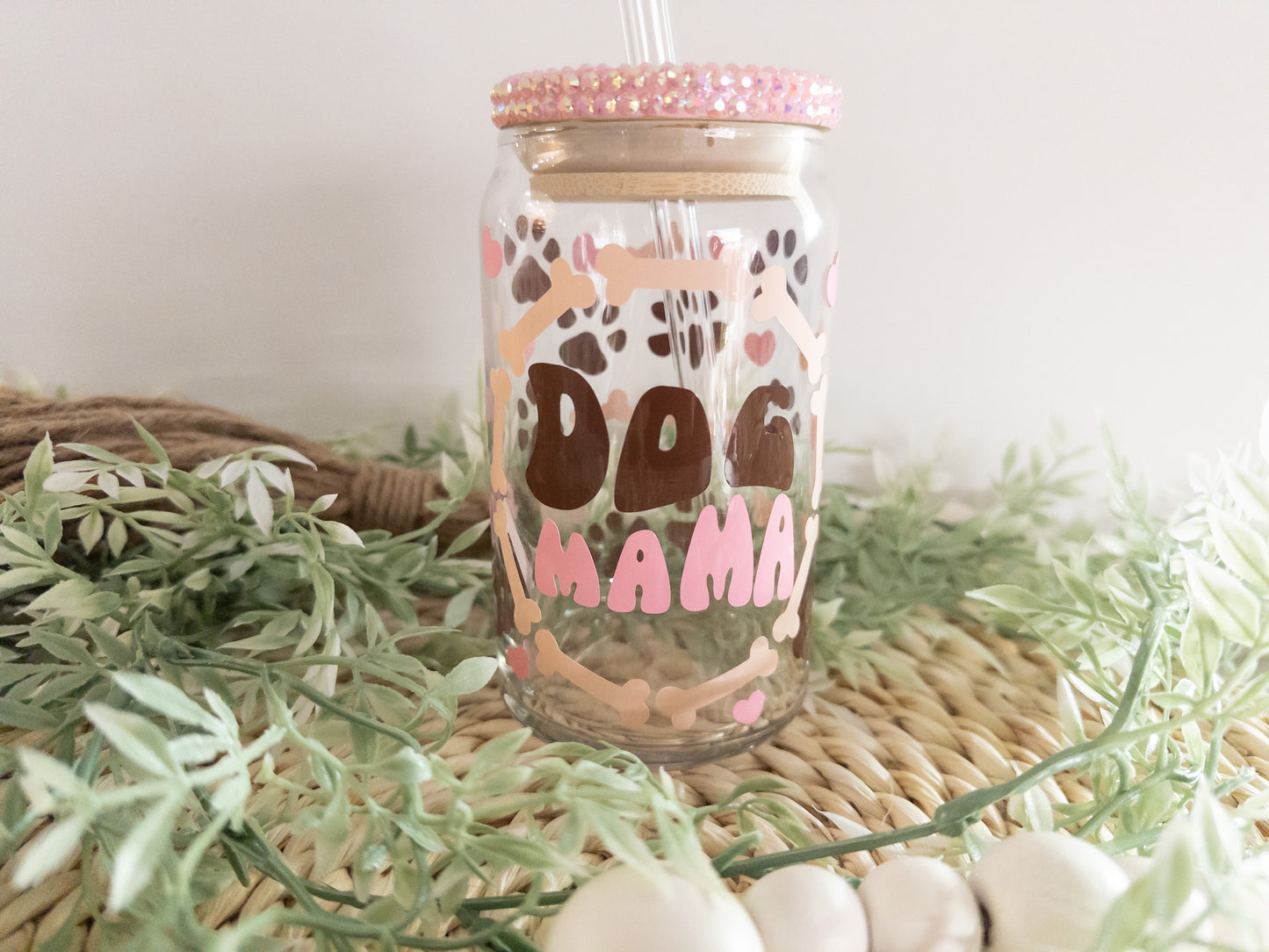 Dog Mama Glass Can