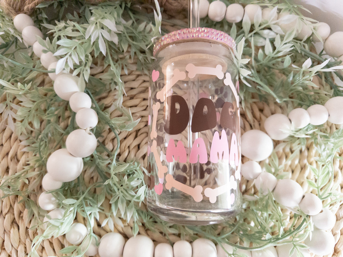 Dog Mama Glass Can