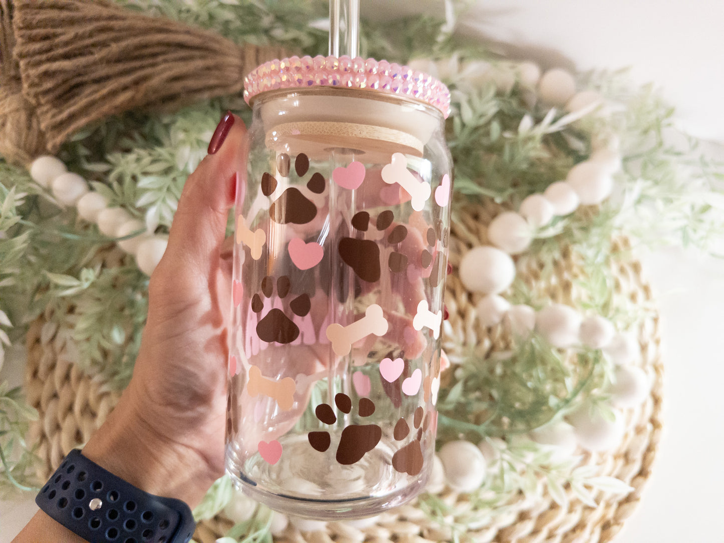 Dog Mama Glass Can