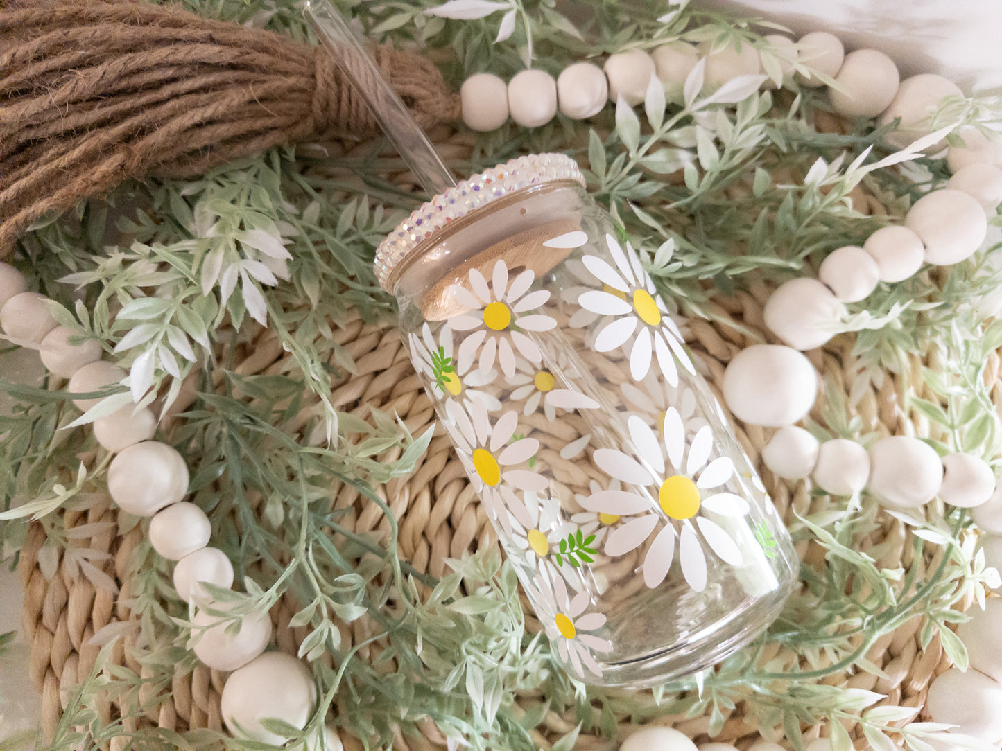 Daisy Glass Can