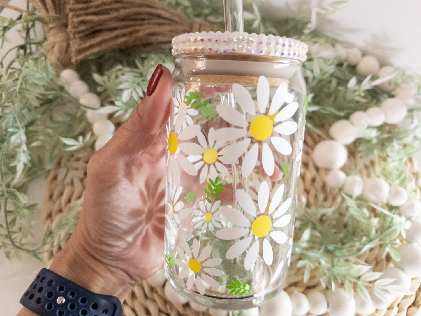 Daisy Glass Can