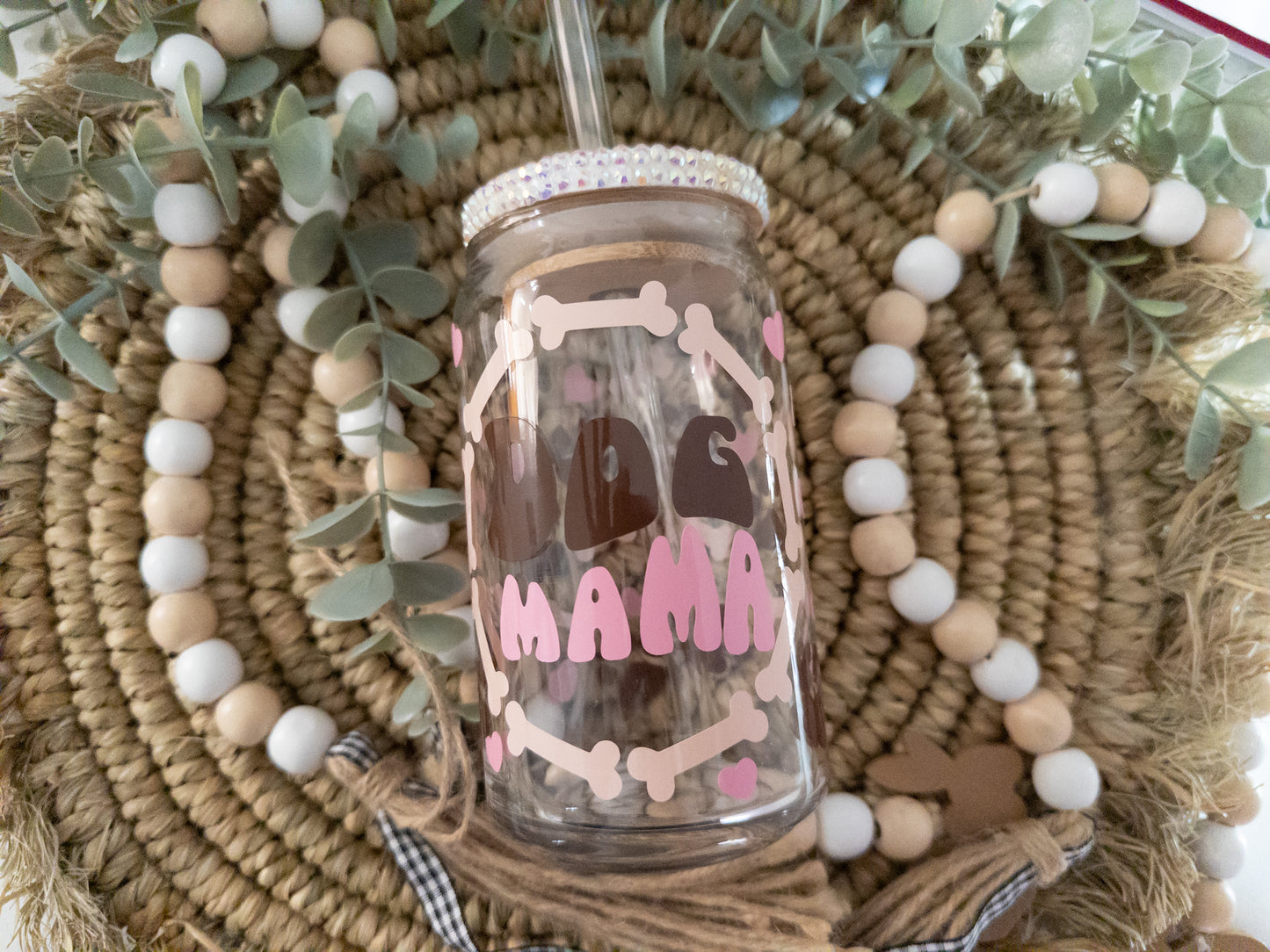 Dog Mama Glass Can