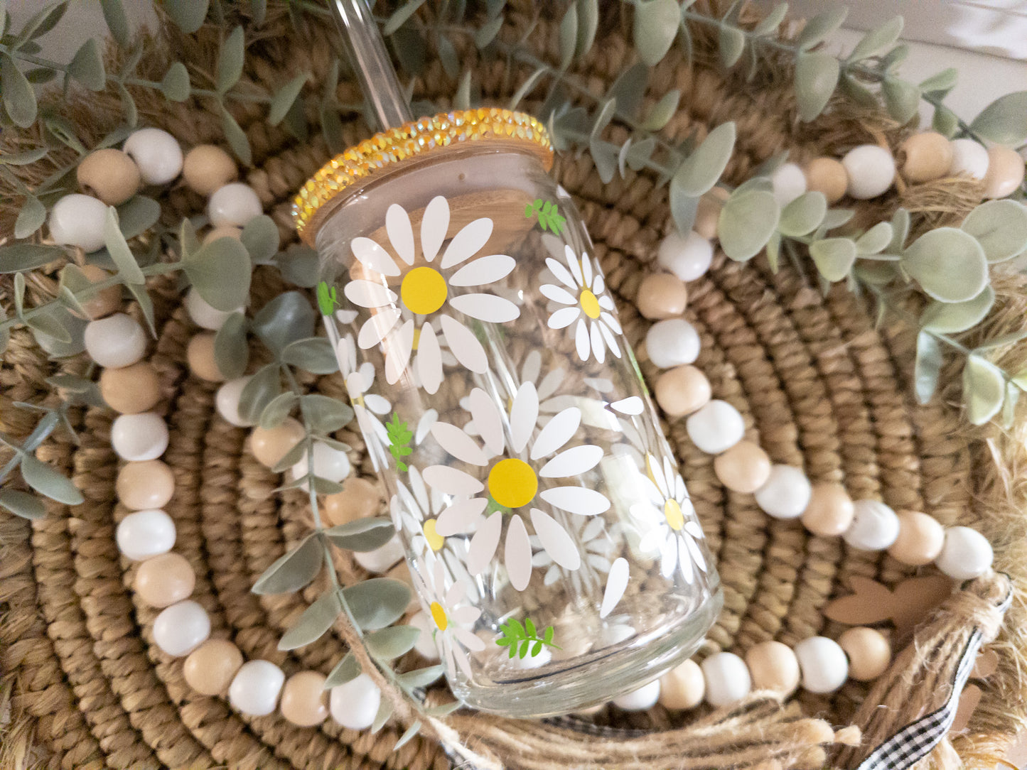 Daisy Glass Can