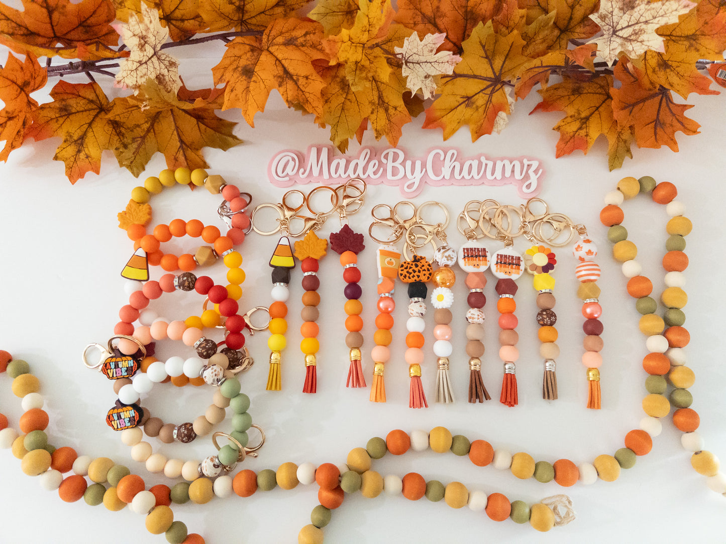 Fall/Autumn Keychain and Wristlet