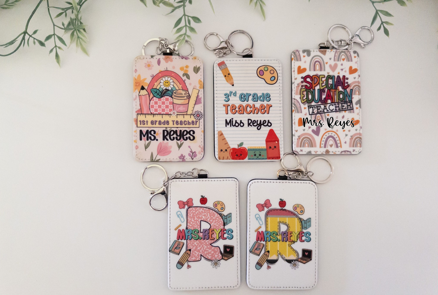 Teacher Badge Holder| Custom Teacher ID Holder, Personalized Badge Holder