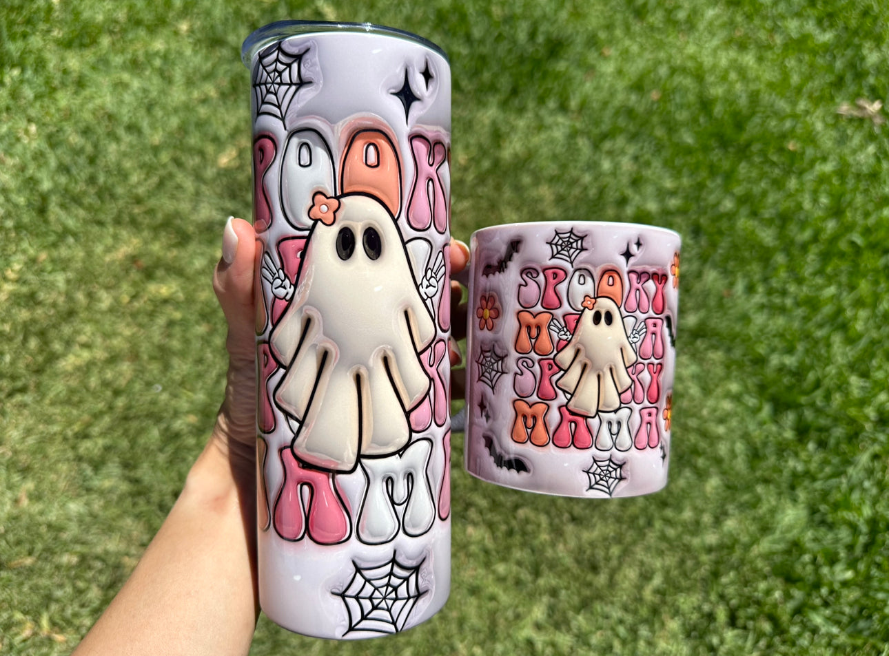 Retro Spooky Mama 3D Tumbler/Coffee Mug