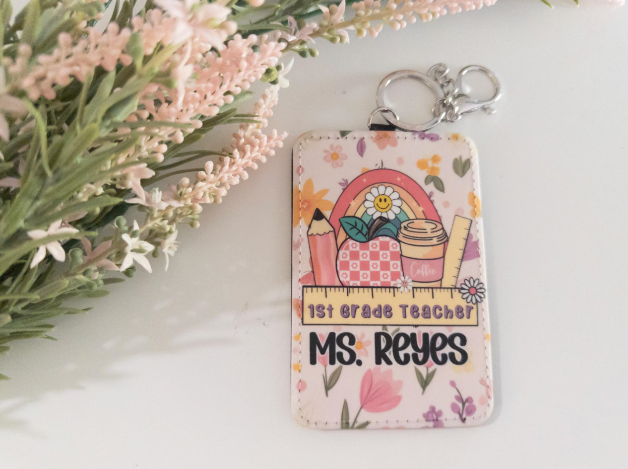 Teacher Badge Holder| Custom Teacher ID Holder, Personalized Badge Holder