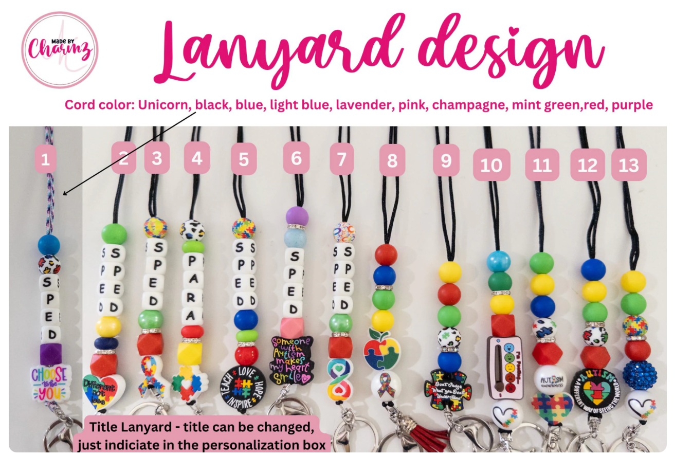 Autism Awareness Lanyard