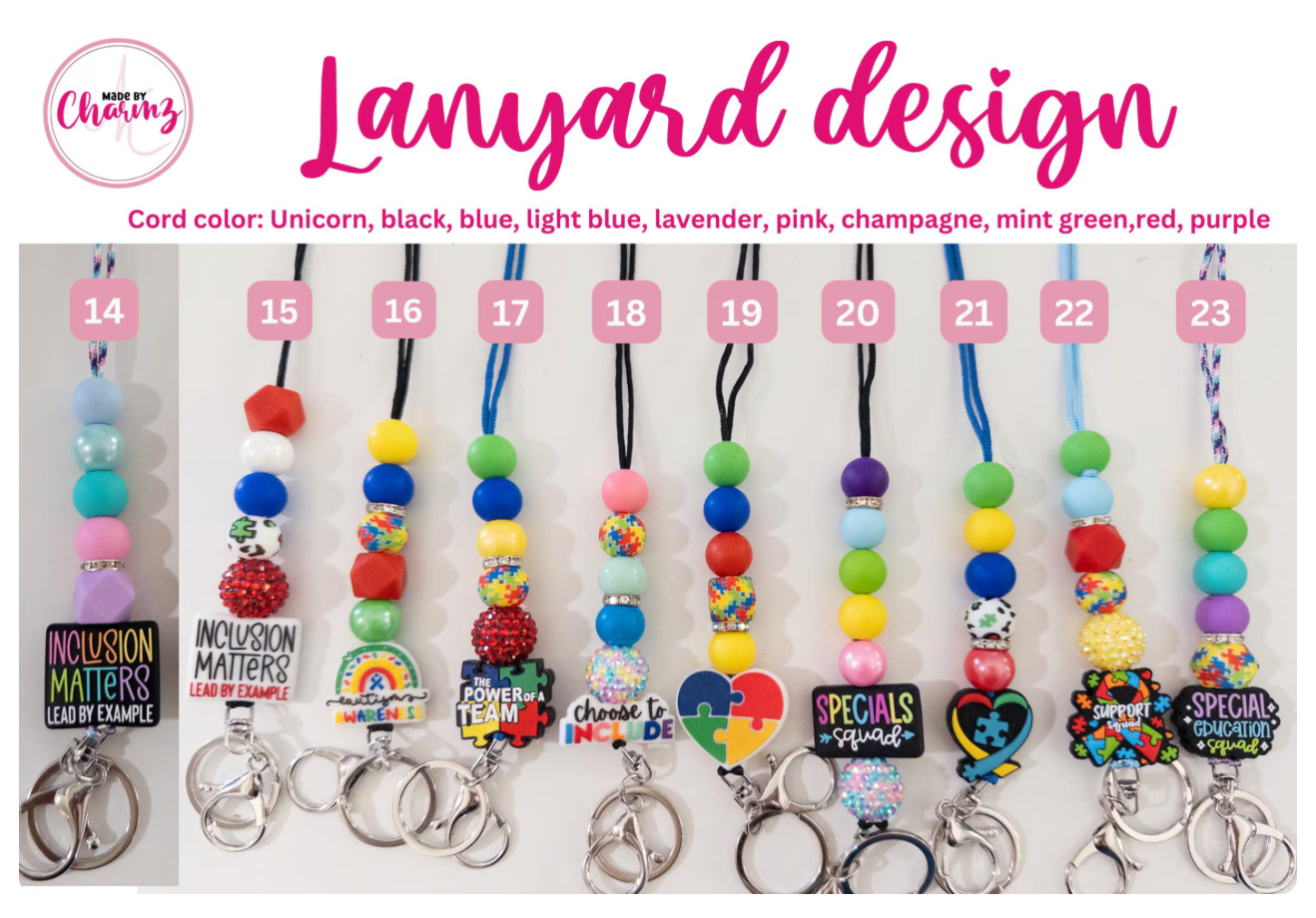 Autism Awareness Lanyard