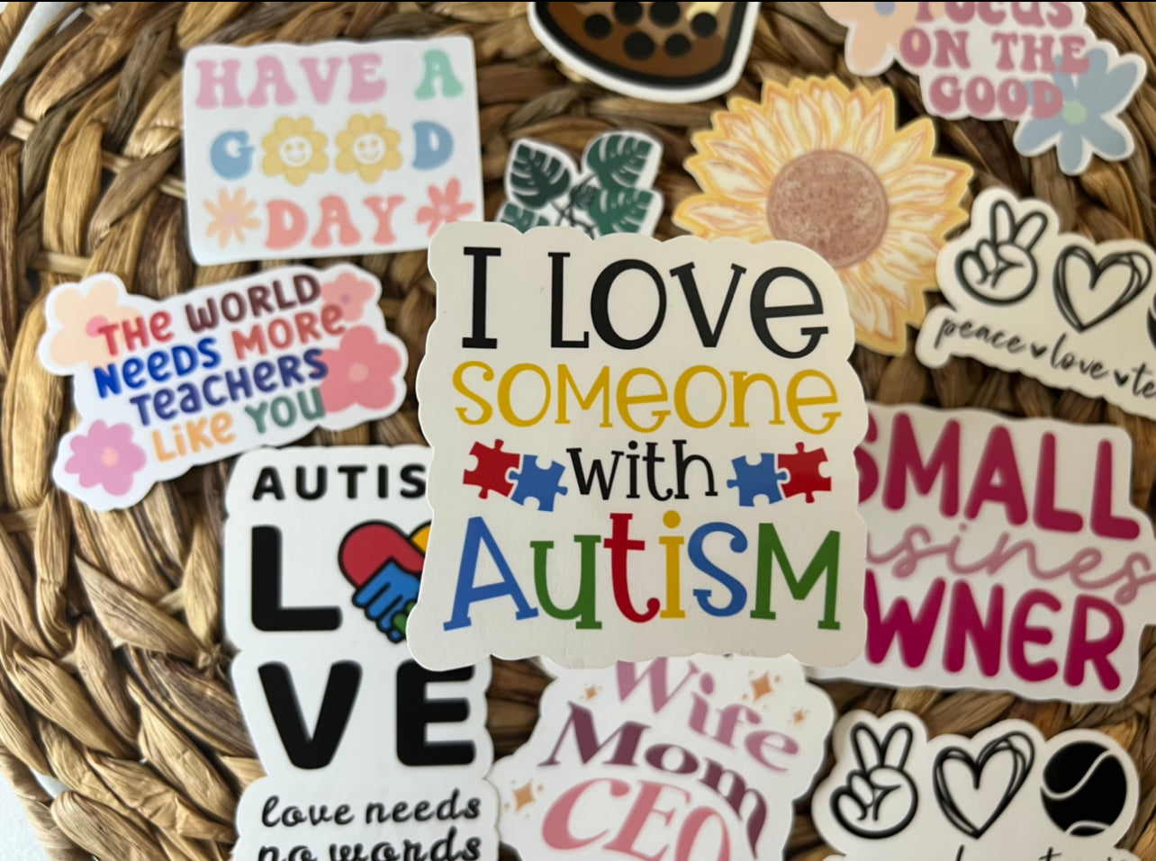 I Love Someone With Autism Sticker