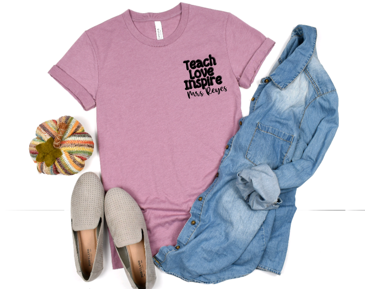 Teach, Love, Inspire Pocket Style Tee