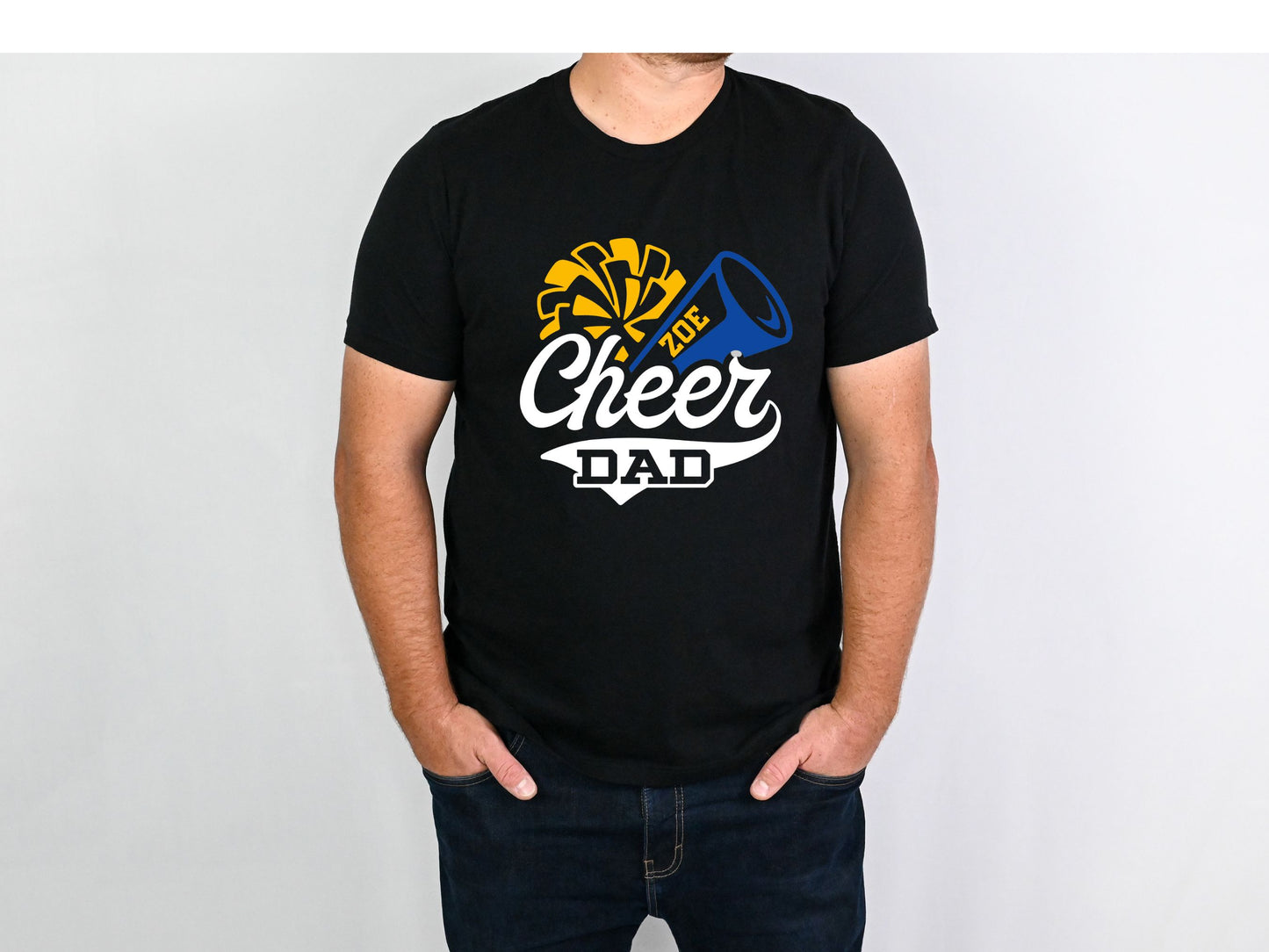 Cheer Shirt Megaphone and Pompom