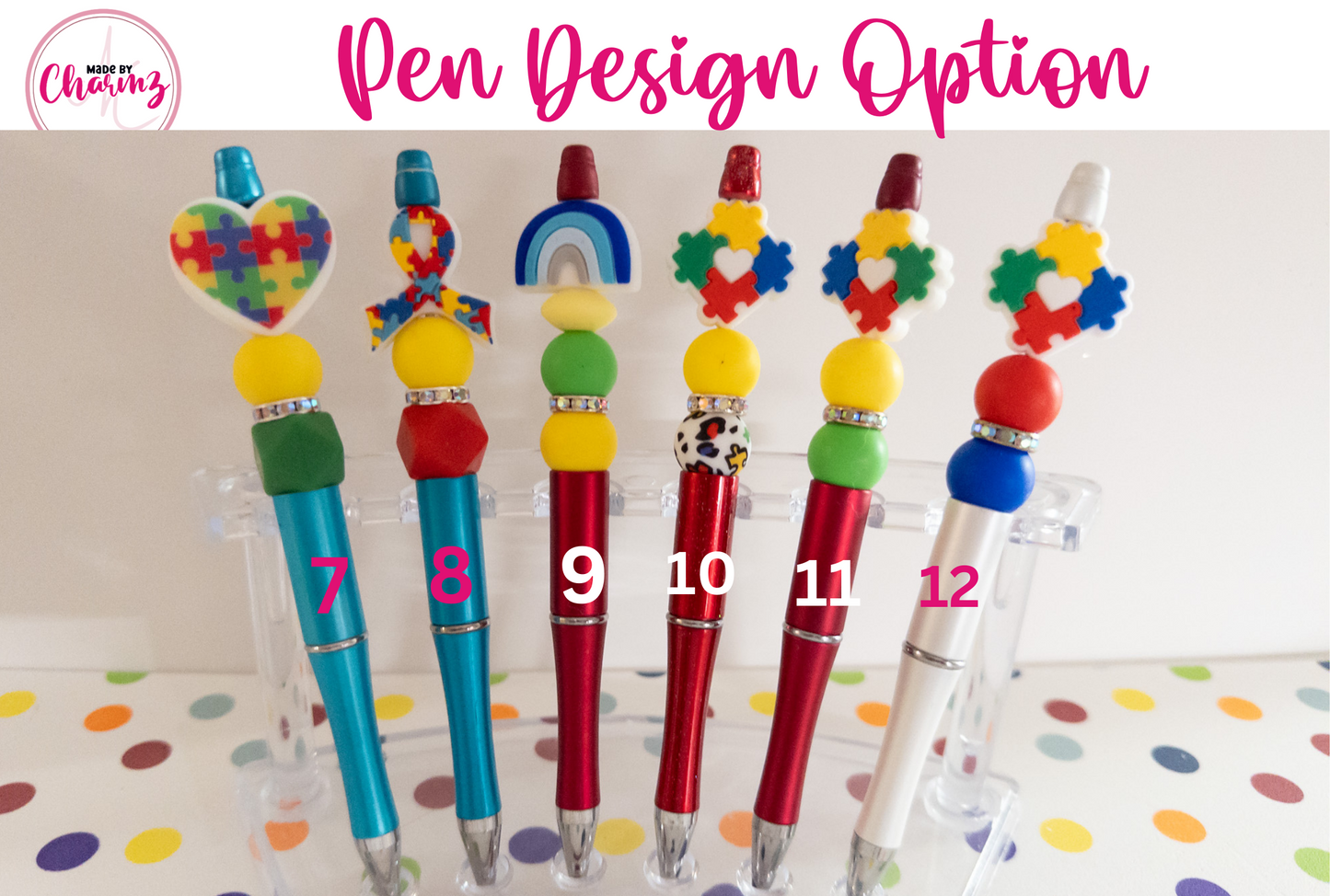 Autism Awareness Silicone Beads Pen