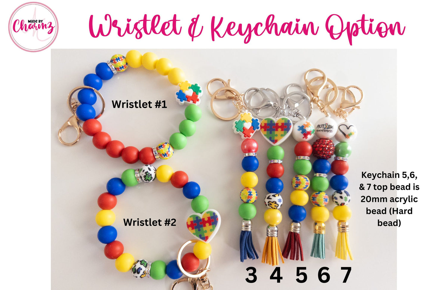 Autism Awareness Wristlet/Keychain