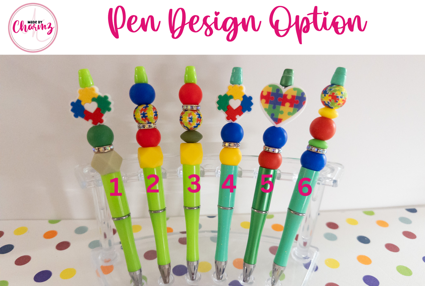 Autism Awareness Silicone Beads Pen