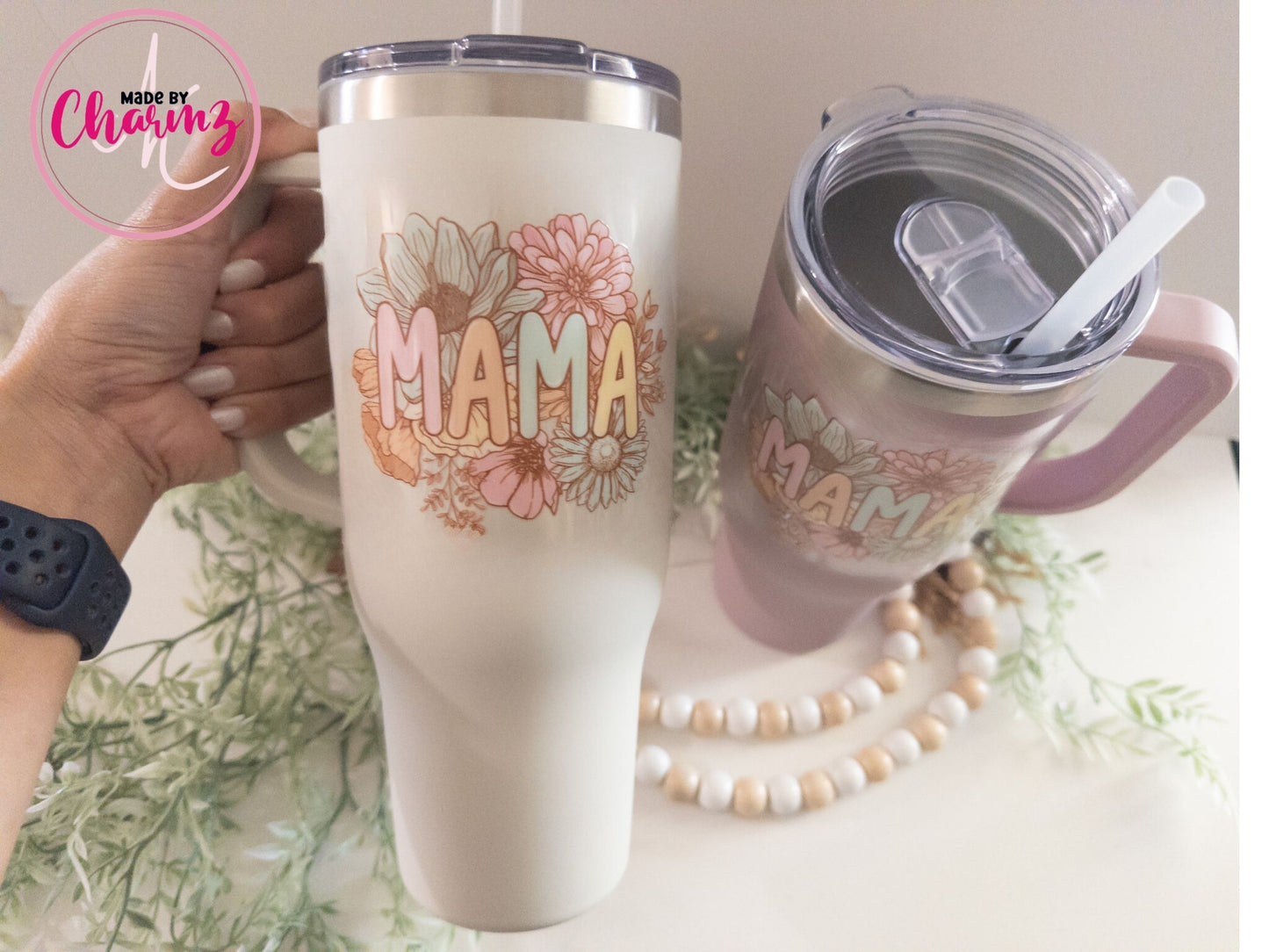 40 oz Tumbler with Handle| 40 oz Charger