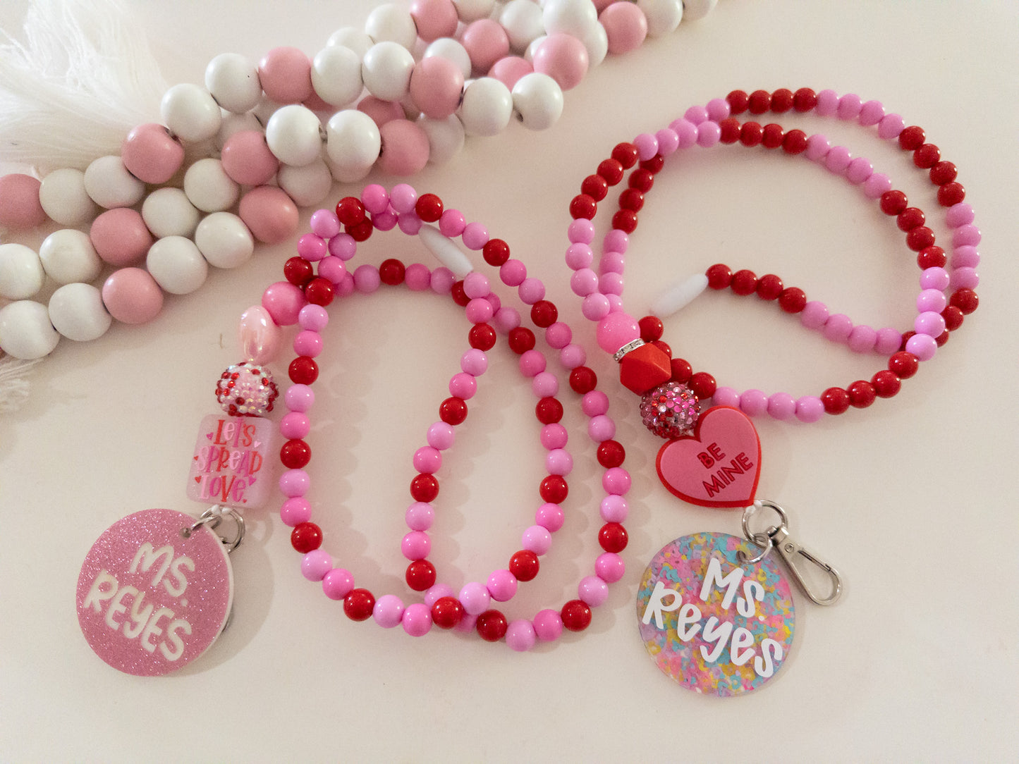 Valentine's Day Beaded Lanyard