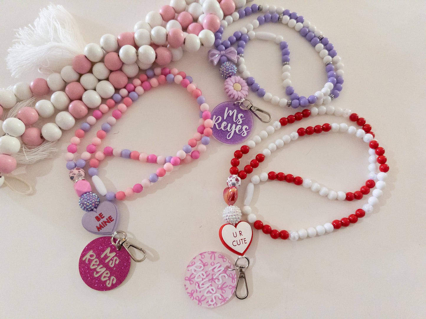 Valentine's Day Beaded Lanyard