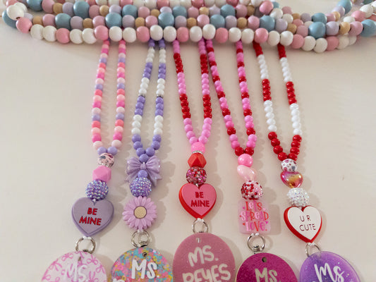 Valentine's Day Beaded Lanyard