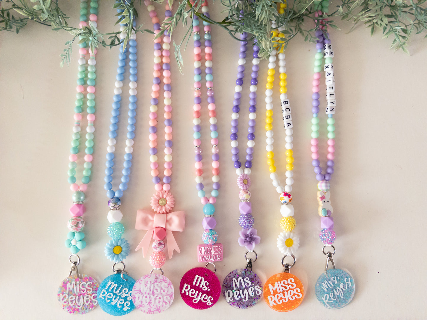 Beaded Spring Lanyard/ Easter Lanyard