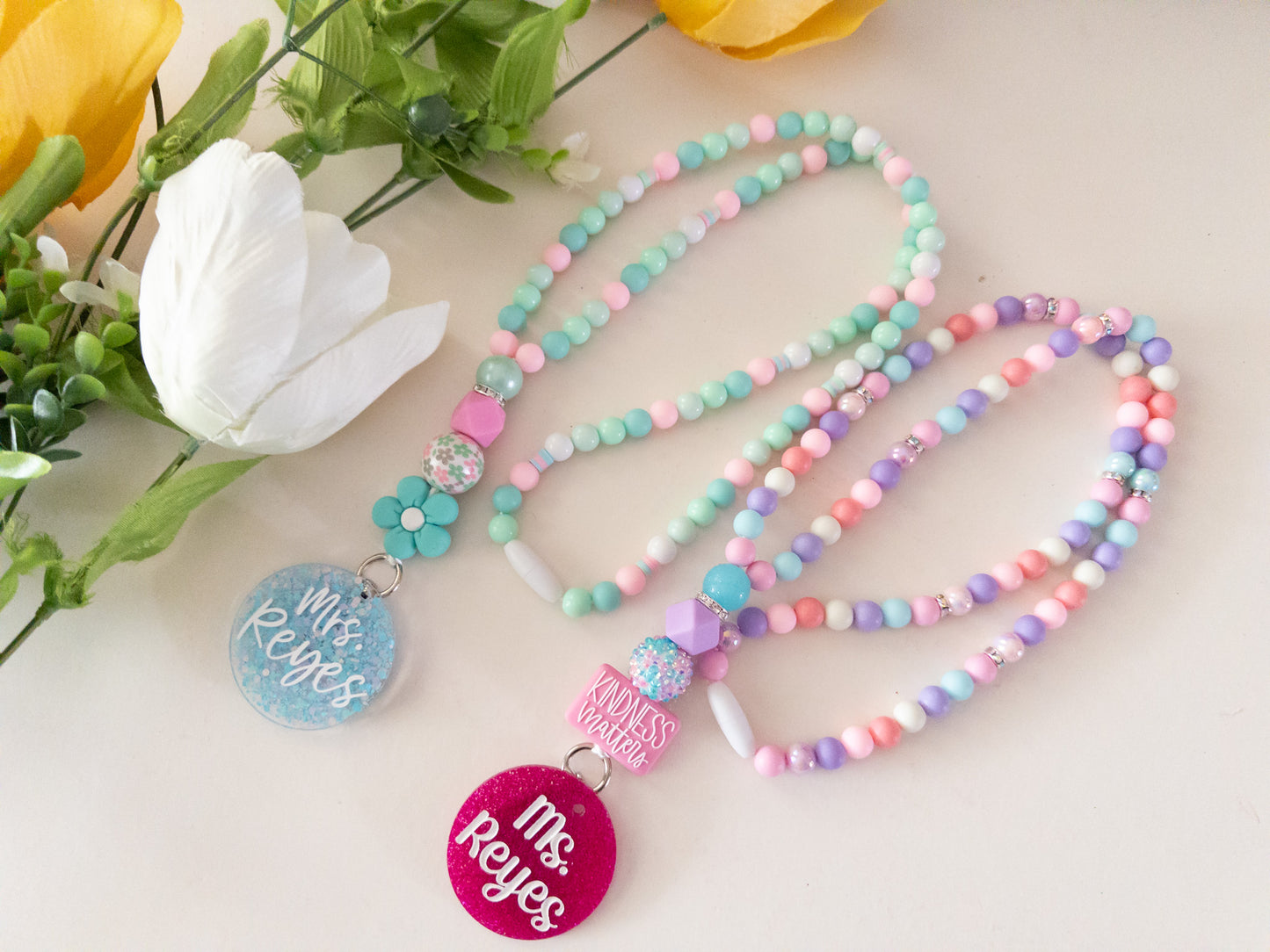 Beaded Spring Lanyard/ Easter Lanyard