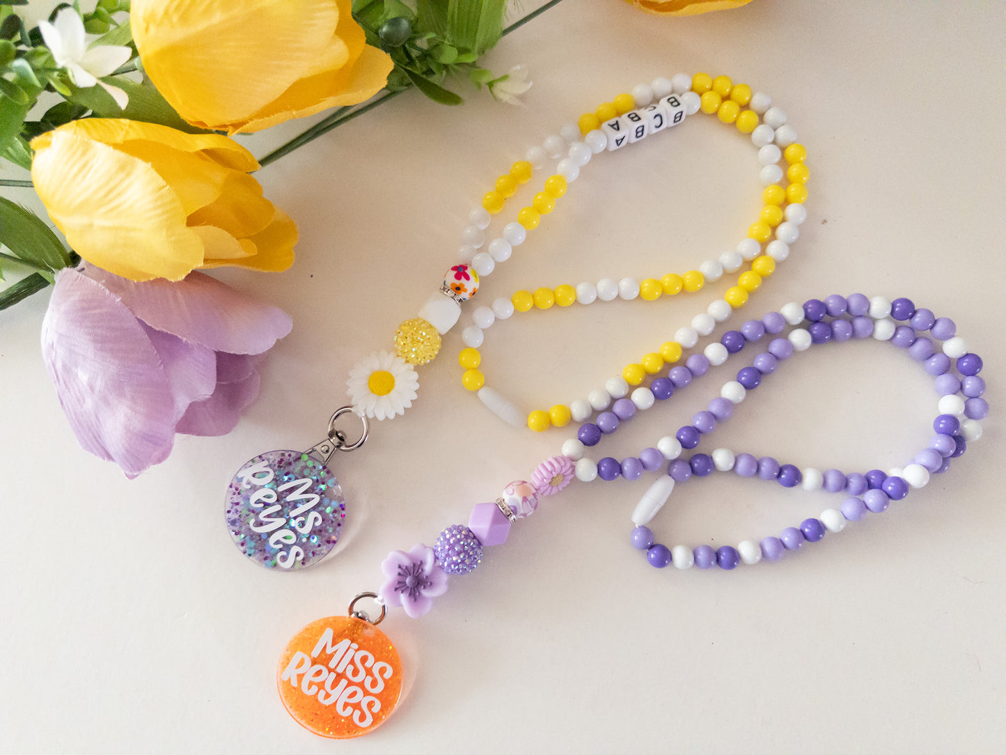 Beaded Spring Lanyard/ Easter Lanyard