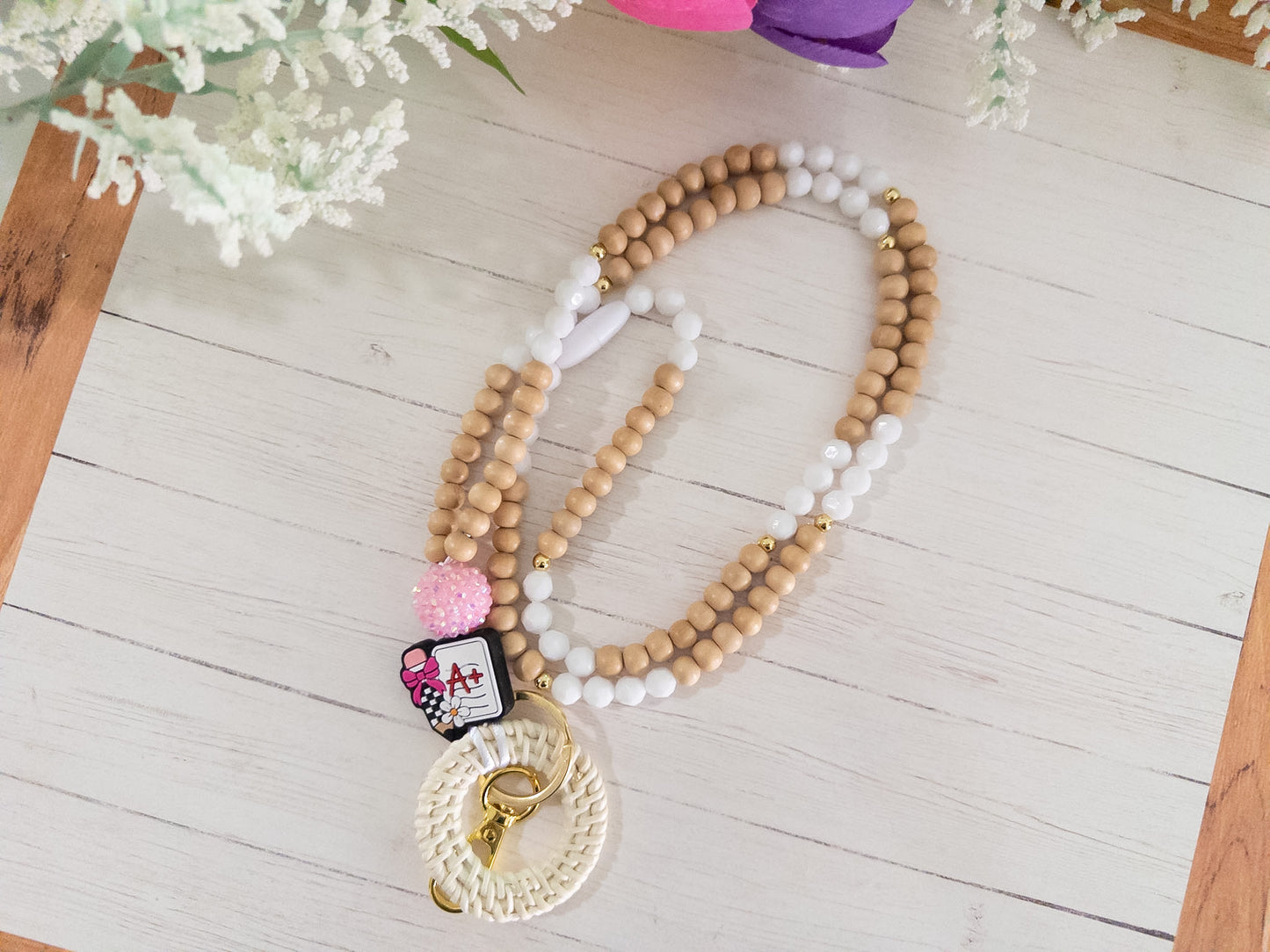 Teacher Beaded Lanyard| Boho Lanyard