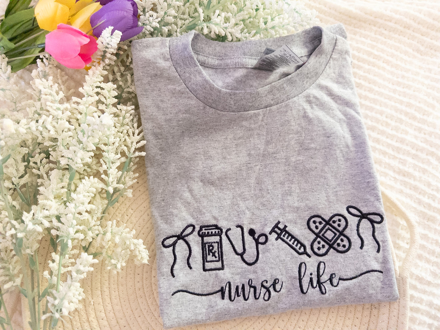 Nurse Embroidered Shirt| Nurse Embroidery Sweater