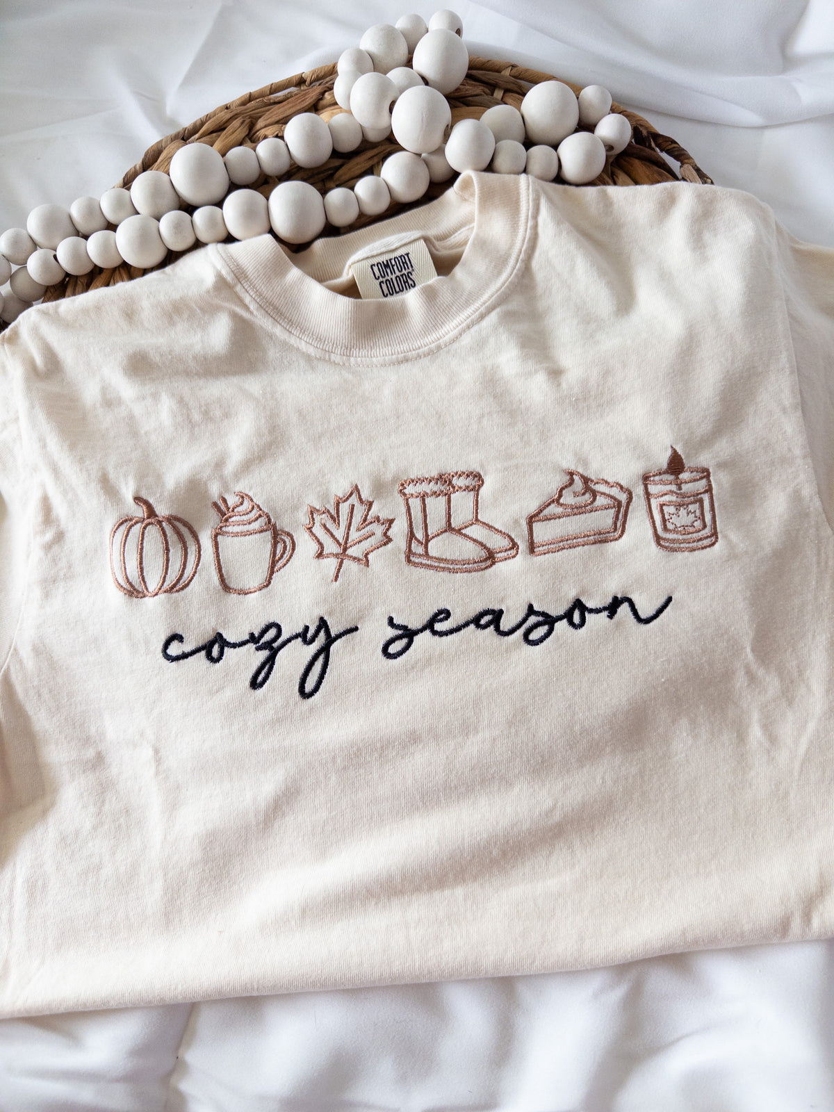 Cozy Season Embroidered Tee