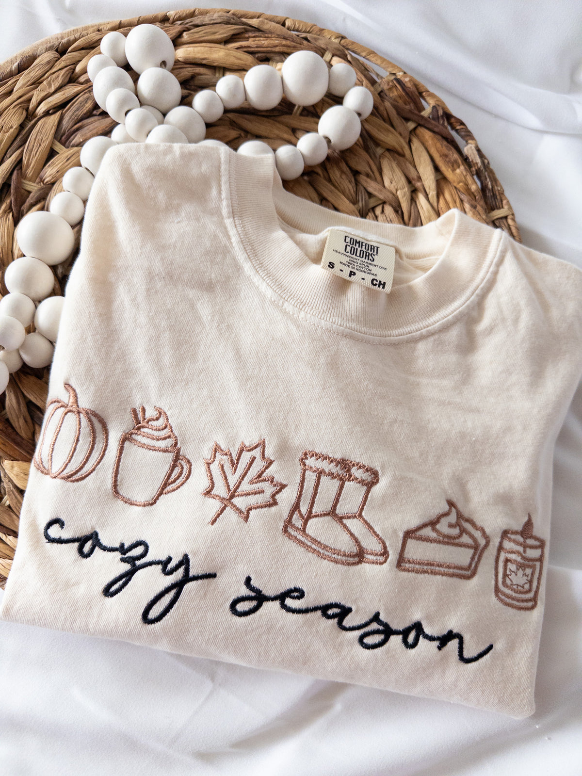 Cozy Season Embroidered Tee