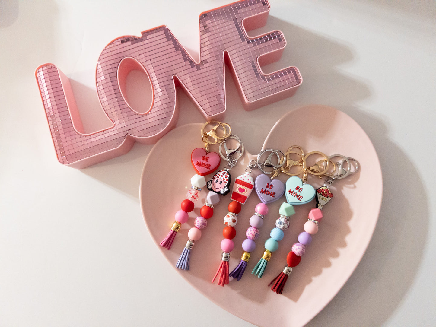 Valentine's day Keychain| Wristlets
