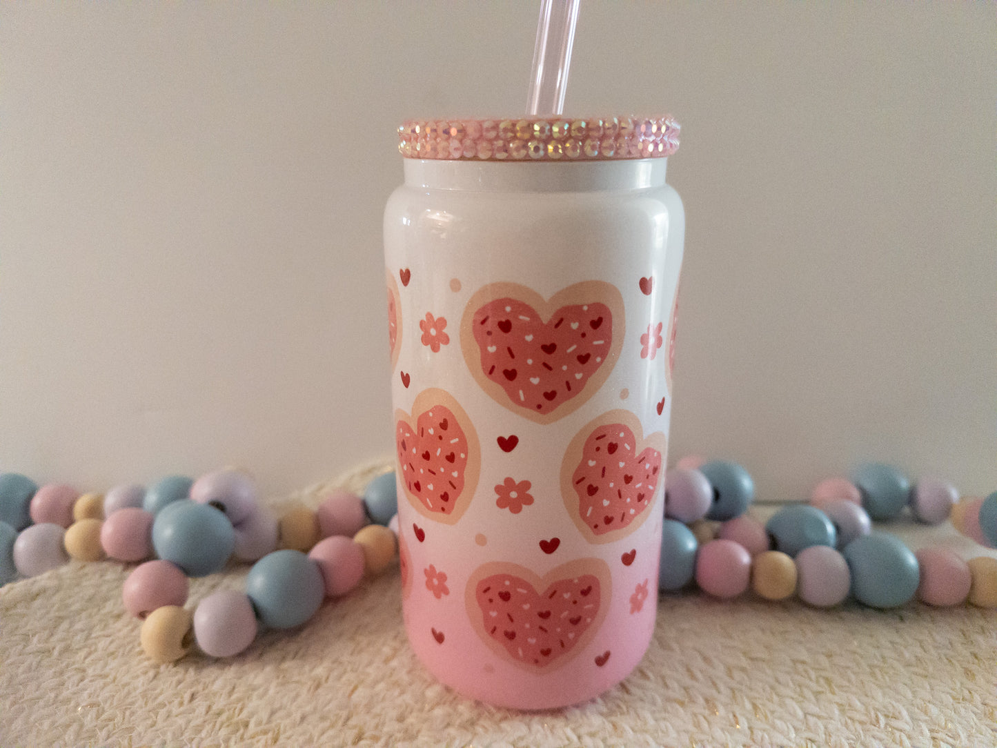 Valentine's Day Glass Can| Glass Mug| Coffee Mug