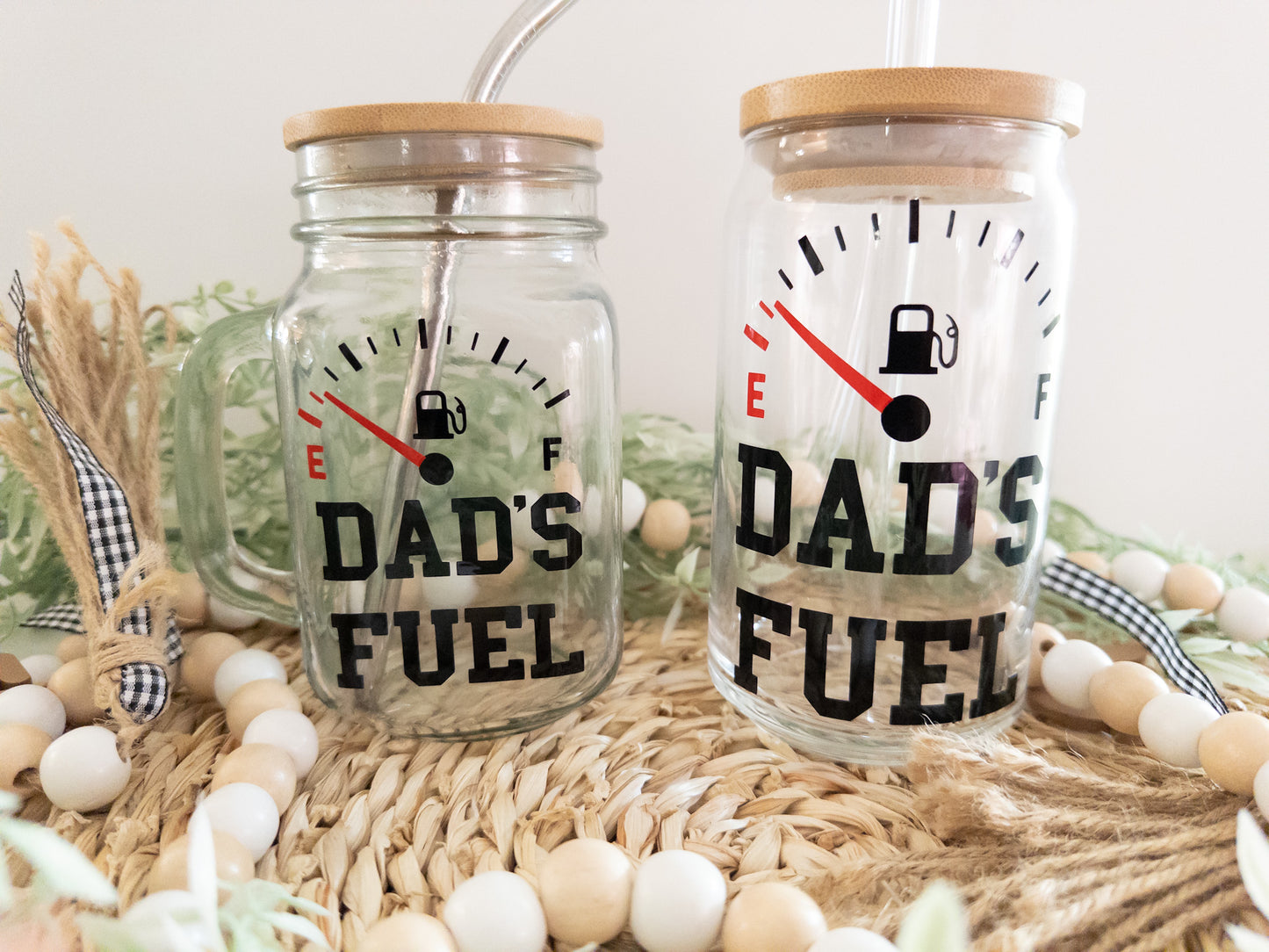 Dad's Fuel Glass Can| Mason Jar